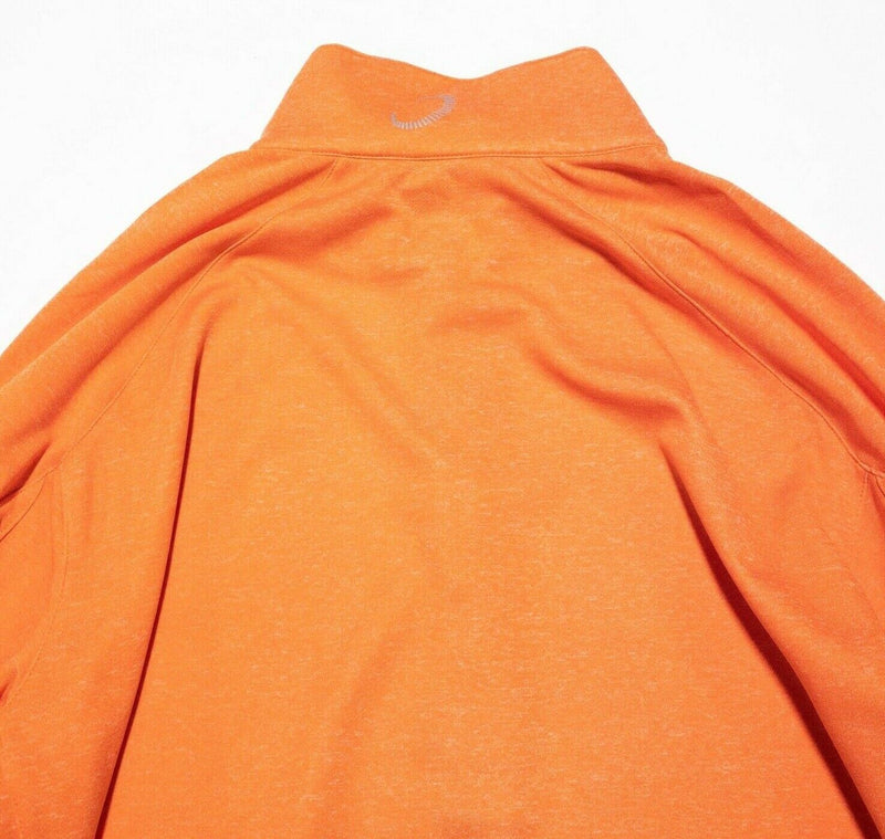 Zero Restriction Men's Large 1/4 Zip Golf Activewear Top Orange Wicking