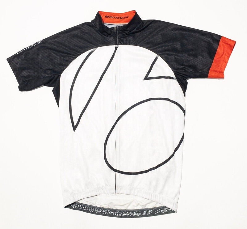 Bontrager Cycling Jersey Medium Men's RL Race Lite SS White Black Logo Zip