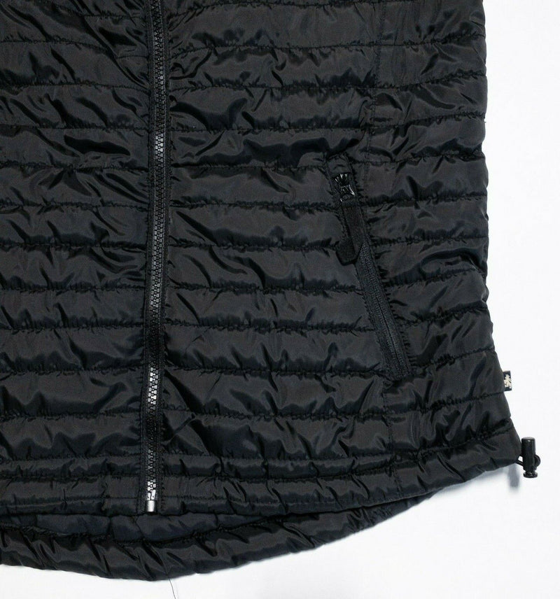 Nat Nast Puffer Vest Men's Small Quilted Full Zip Solid Black Insulated