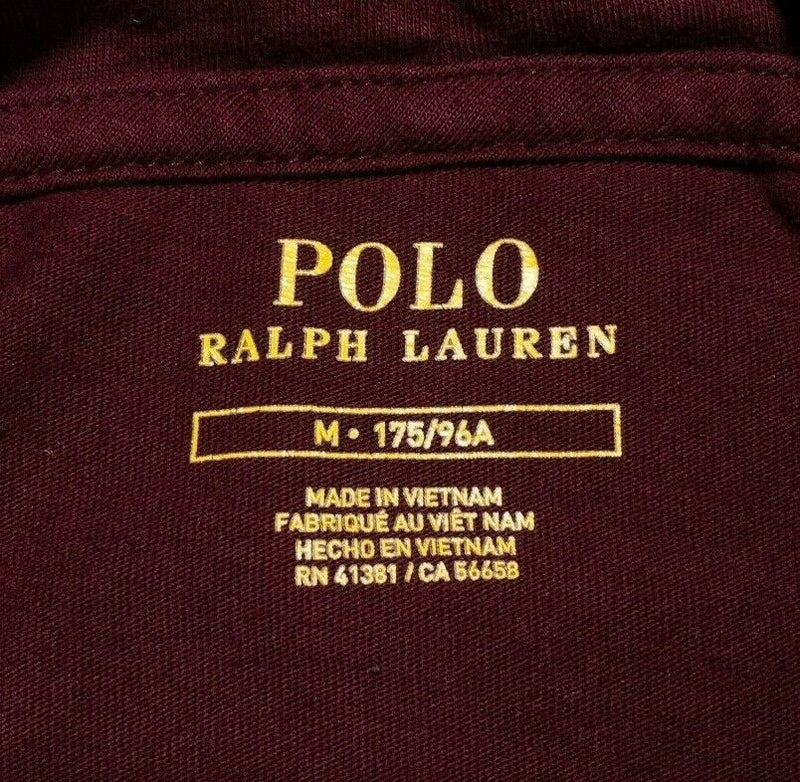 Polo Ralph Lauren Lightweight T-Shirt Hoodie Pullover Burgundy Red Men's Medium