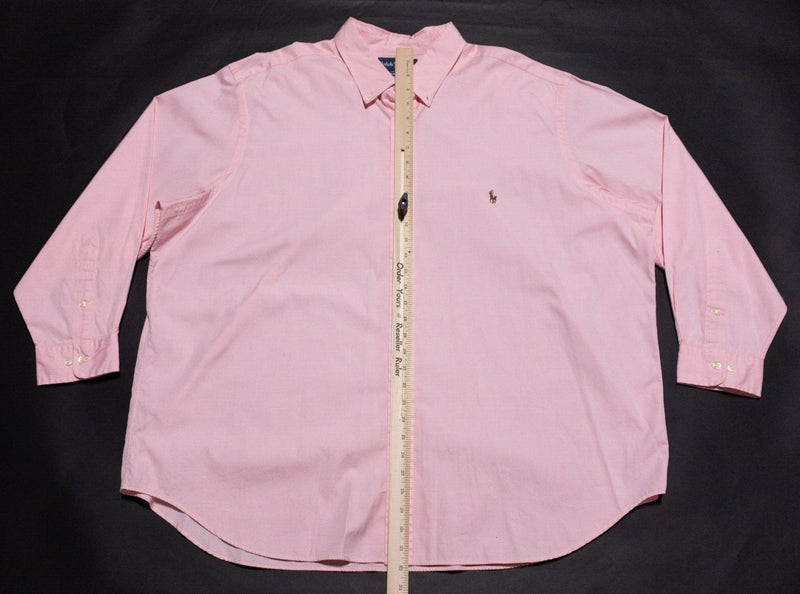 Polo Ralph Lauren Dress Shirt Men's 19-34/35 (3XL) Big Solid Pink Button-Down