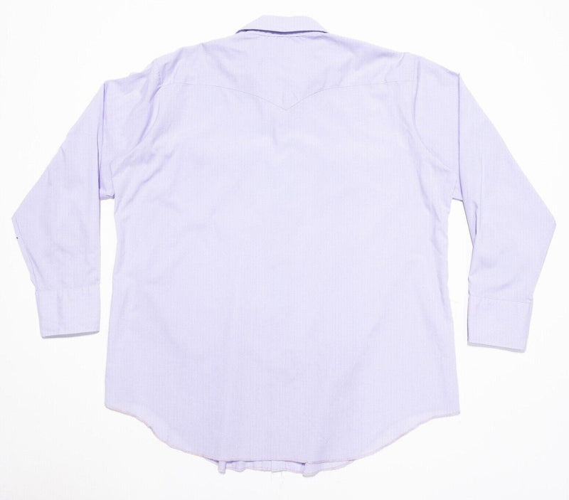 H Bar C Western Shirt 18-35 Men's Pearl Snap Western Rockabilly Light Purple