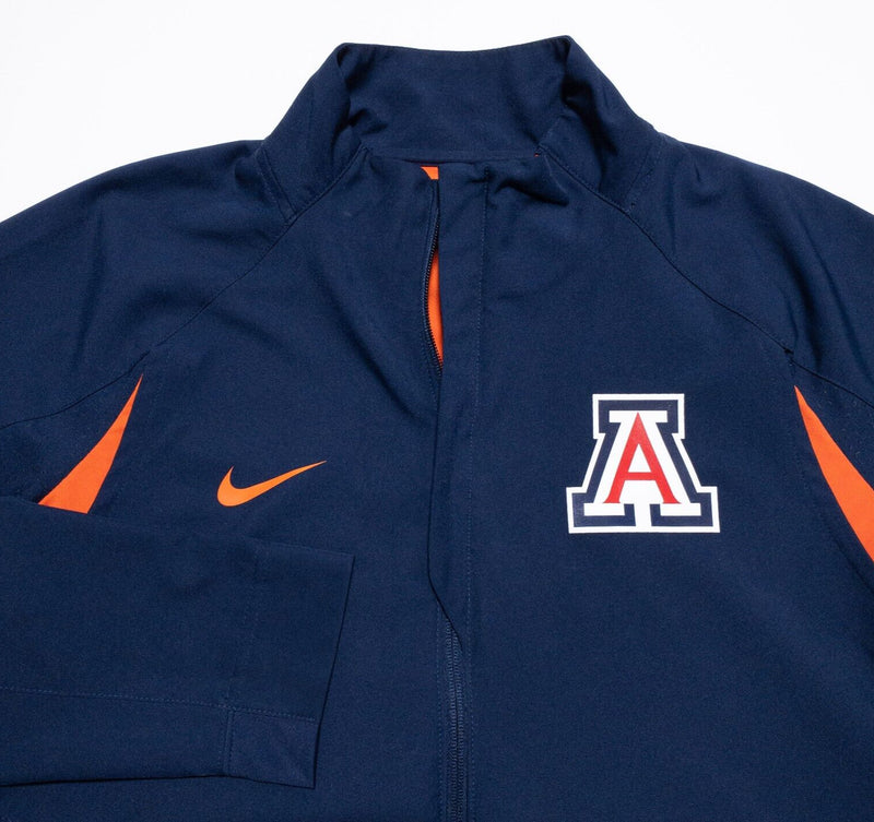 Arizona Wildcats Nike Jacket Mens Large Track Full Zip Navy Blue College Wicking