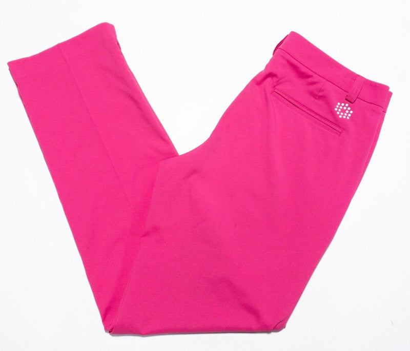 Puma Golf Pants Men's 32x32 Hot Pink Solid Dry Cell Wicking Stretch Preppy