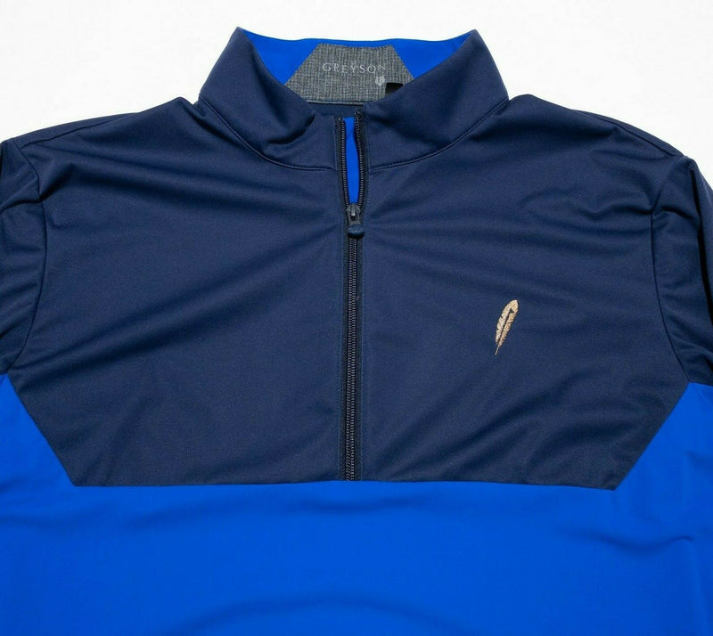 Greyson 1/4 Zip Blue Two-Tone Pullover Wicking Pullover Golf Jacket Men's Large