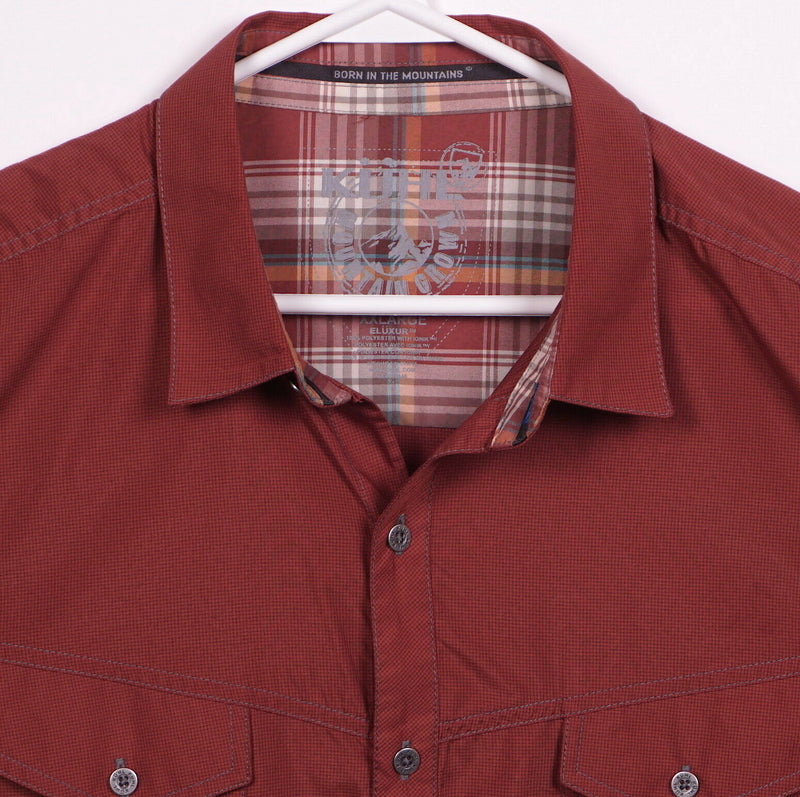 Kuhl Eluxur Men's 2XL Red Hiking Travel Polyester Ionik S/S Button-Front Shirt