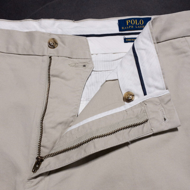 Polo Ralph Lauren Chino Pants Men's 36x30 Pleated Stretch Classic Fit Khakis