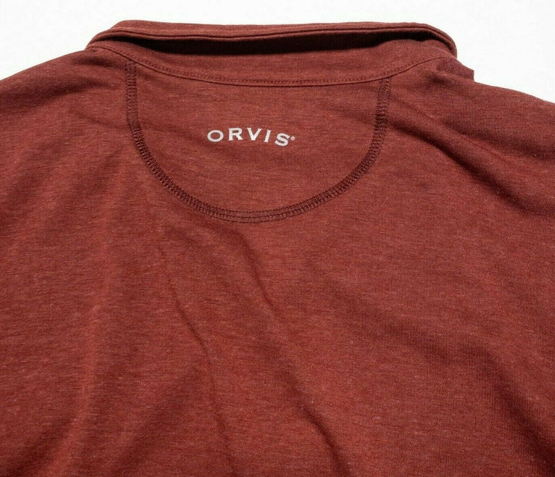 Orvis Sandy Point 1/4 Zip Red Fishing Outdoor Casual Activewear Top Men's Medium