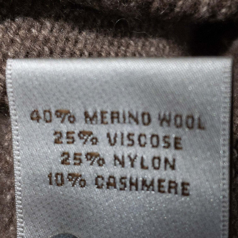 Peter Millar Sweater Mens Large Pullover 1/4 Zip Merino Wool Cashmere Knit Brown