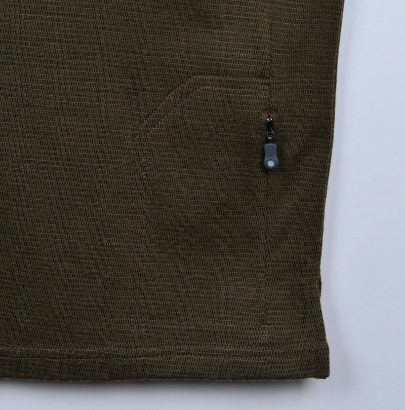 QOR Men's Sz Large Merino Wool Blend 1/4 Zip Short Sleeve Hiking Outdoor Shirt