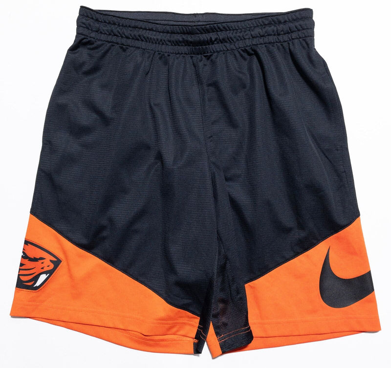 Oregon State Beavers Nike Basketball Shorts Men's Large Black Orange Stretch