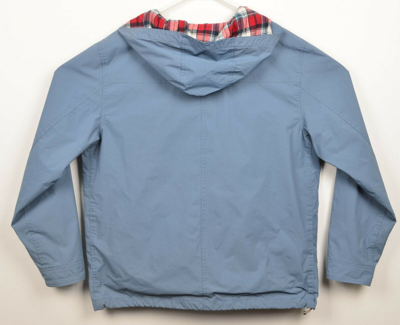 Marine Layer Men's XL Blue Hooded Flannel Lined Full Zip Pockets Rain Jacket