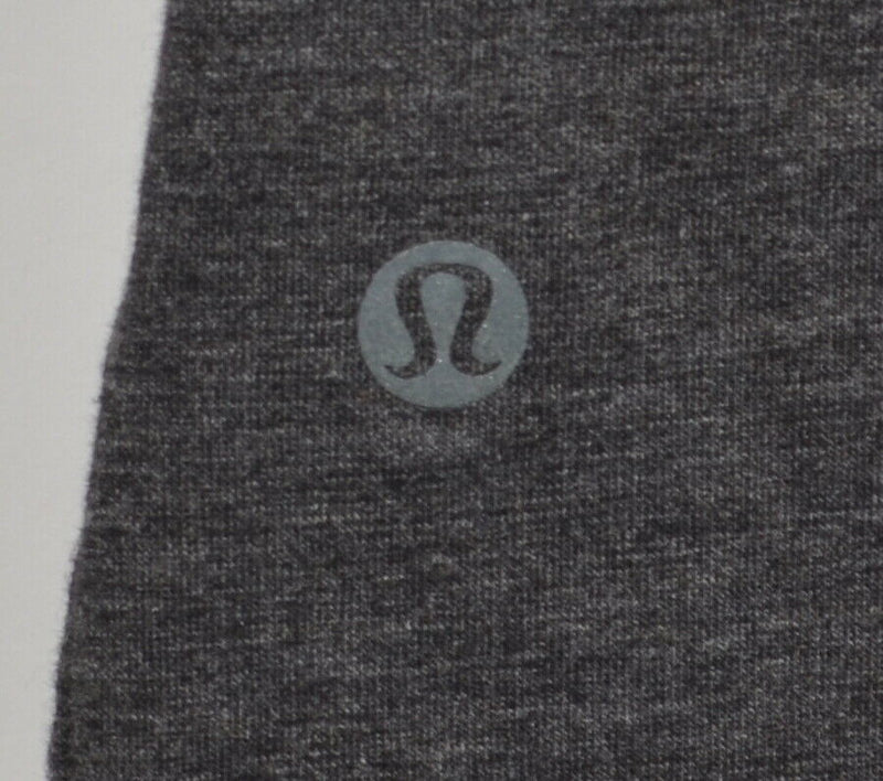 Lululemon Men's Medium? Heather Gray Striped Athleisure Soft Stretch Polo Shirt