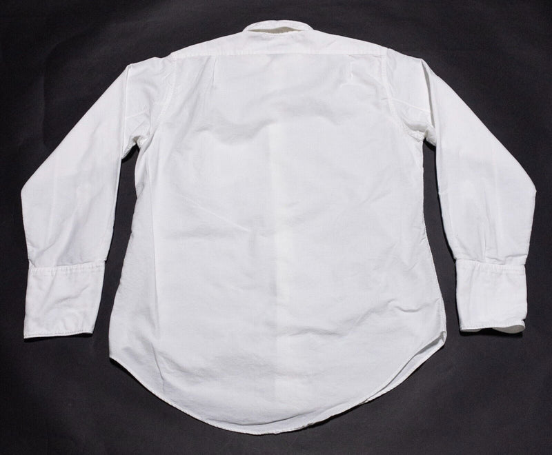MacPhergus Sanforized Oxford Cloth Shirt Men Fits Medium/Large Vintage 60s White