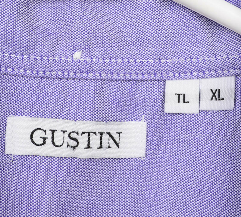 Gustin Men's XL Solid Lavender Purple Made in USA Oxford Button-Down Shirt