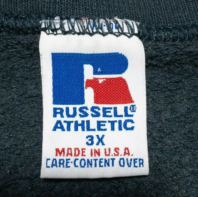 Russell Athletic Sweatshirt Men's 3X Large Solid Green Vintage 90s USA Crewneck