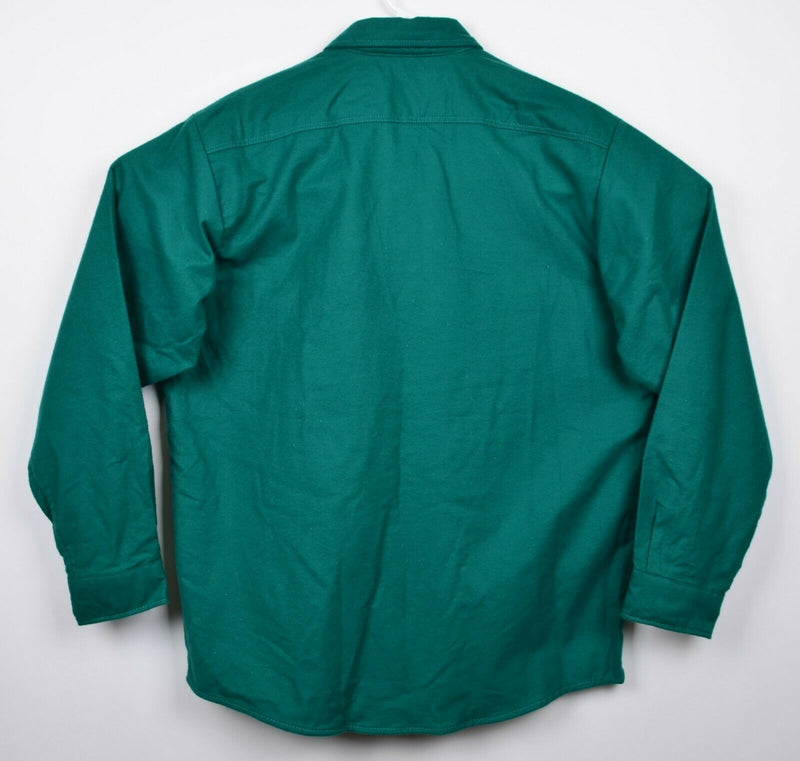 Vtg Five Brother Men Sz XL Tall Green Chamois Heavyweight Long Sleeve Shirt NWT