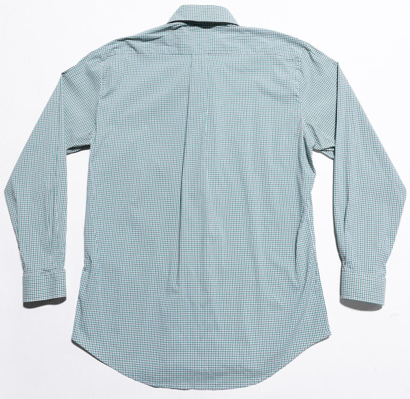 FootJoy Shirt Men's Large Long Sleeve Button-Down Green Plaid Check Wicking