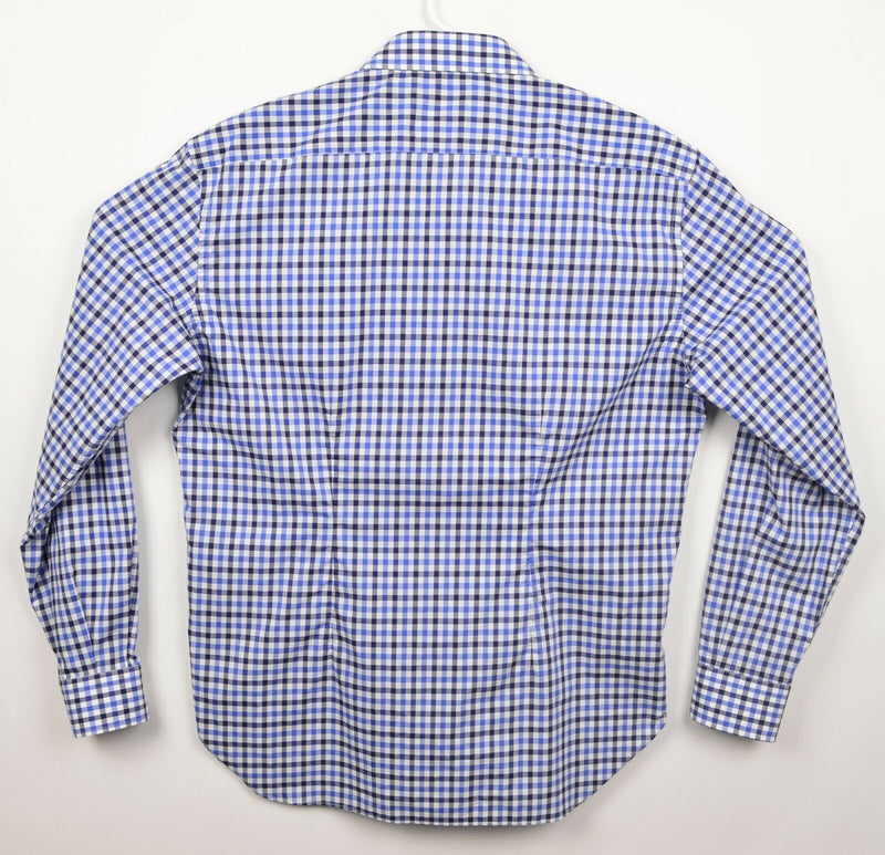 Culturata Thomas Mason Men's Sz 17.5 Tailored Fit Blue Plaid Check Dress Shirt