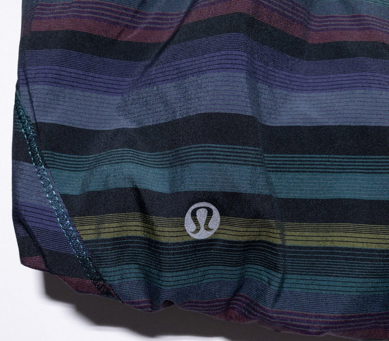 Lululemon Rainbow Jacket Women's Fits 6/8 Hooded Full Zip Colorful Stripe