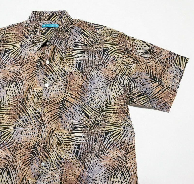 Tori Richard Hawaiian Shirt Large Men's Floral Vintage Cotton Lawn Colorful