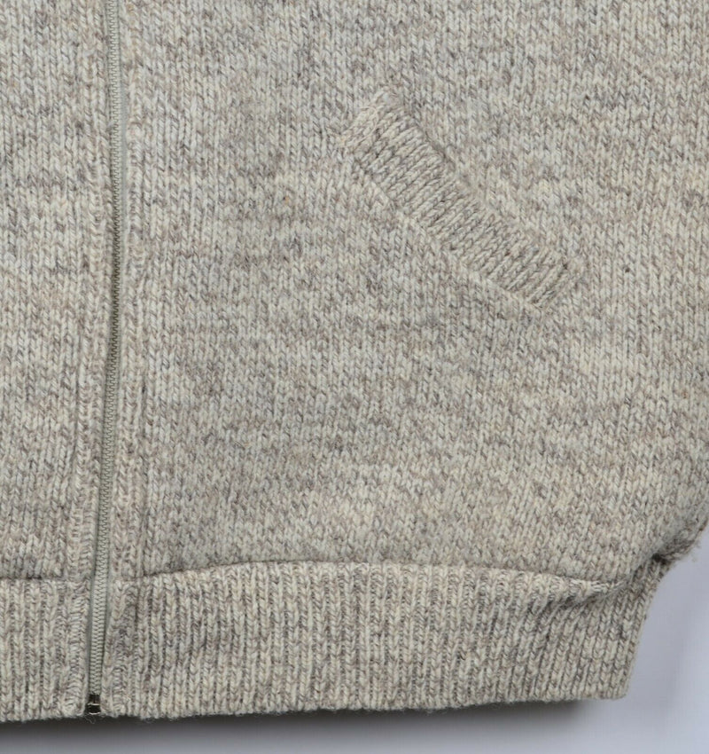 Vintage 80s Winona Knits Men's XL Wool Sherpa Lined Full Zip Sweater Vest