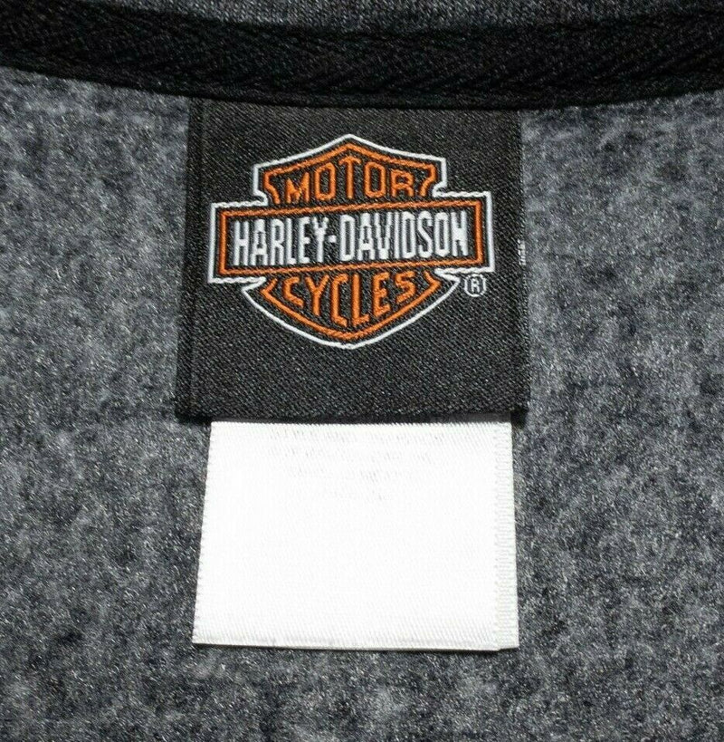 Harley-Davidson Motorcycle Full Zip Hoodie Sweatshirt Gray Milwaukee Men's XL