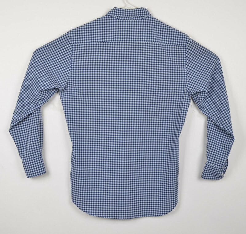 Tailorbyrd Collection Men's Medium Polyester Wicking Blue Gingham Check Shirt