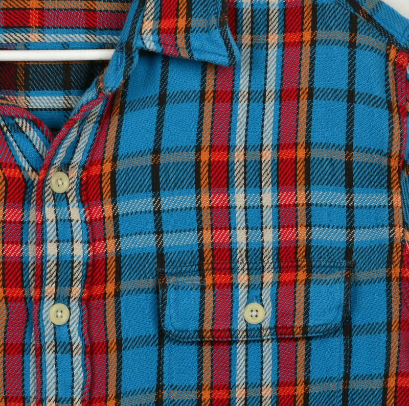 Polo Ralph Lauren Men's XL Blue Red Plaid Outdoor Equipment Flannel Shirt