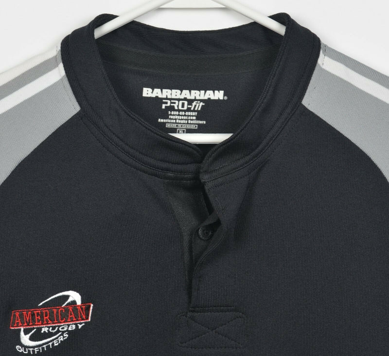 Barbarian Pro-Fit Men's XL American Rugby Polyester Henley Collar Jersey Shirt