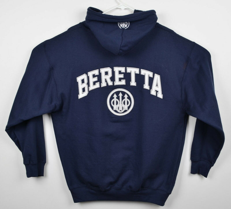 Beretta Men's Large Logo Sweatshirt Navy Blue Pullover Hoodie Sweatshirt