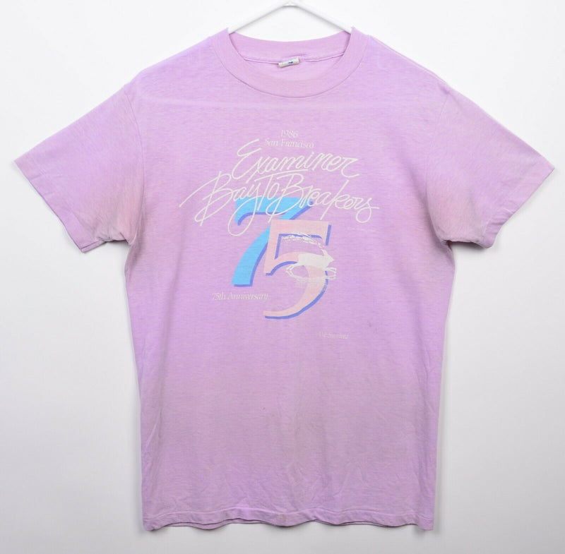 Bay to Breakers Men's Large 75th Anniversary (1986) San Francisco Purple T-Shirt