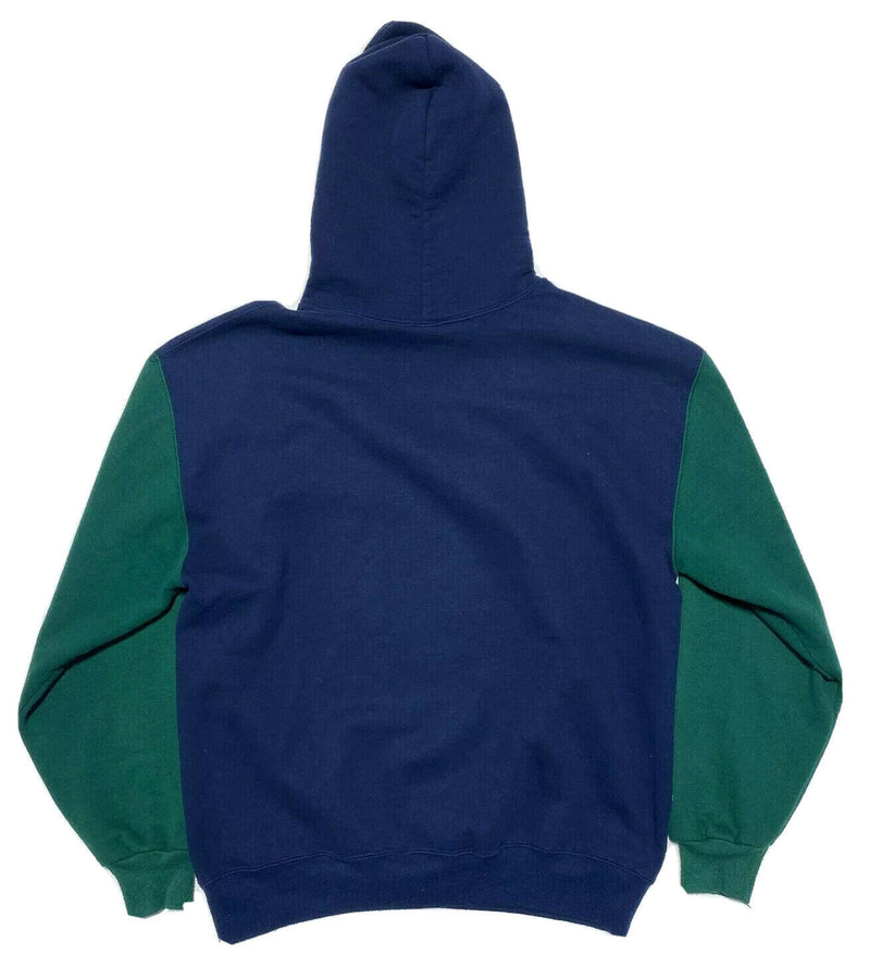 Russell Athletic Colorblock Navy Blue Green Vintage 90s USA Hoodie Men's XL
