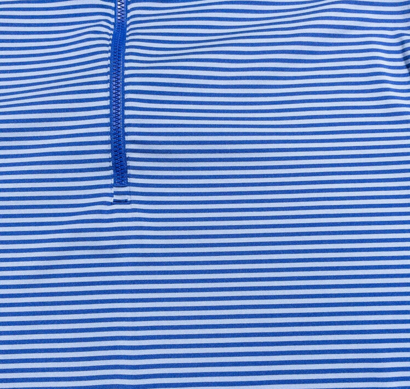 Southern Tide 1/4 Zip Men's Large Pullover Wicking Stretch Blue Stripe Preppy