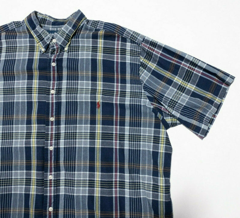 Polo Ralph Lauren 2XLT Short Sleeve Shirt Classic Fit Men's Plaid Indian Madras