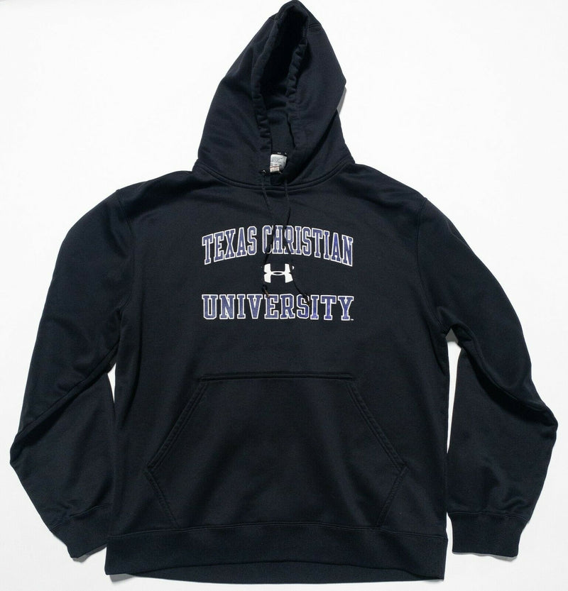 Texas Christian University TCU Men's Medium Under Armour Black Hooded Sweatshirt