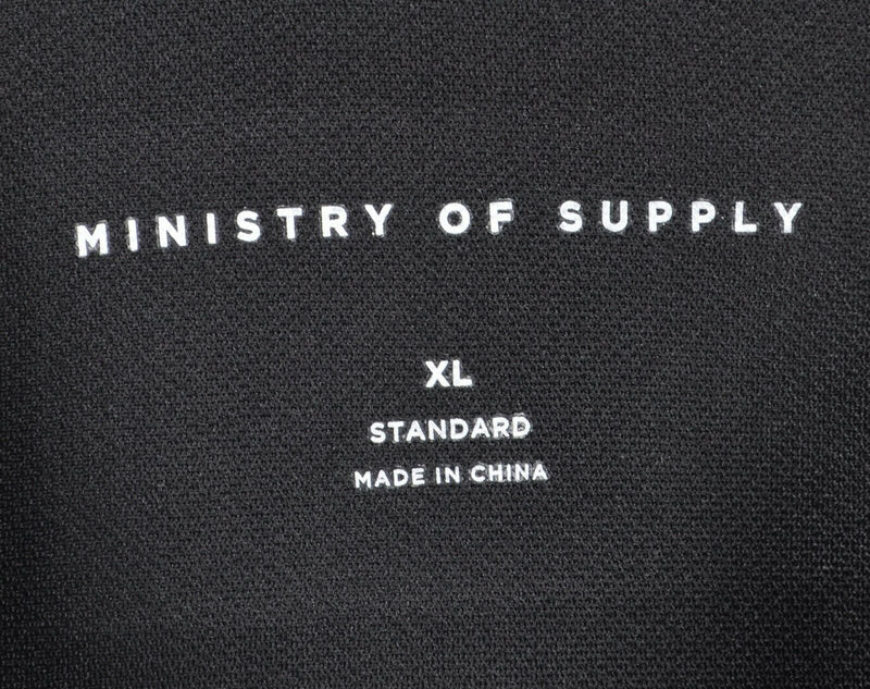 Ministry of Supply Men’s XL Standard Apollo Solid Black Performance Dress Shirt