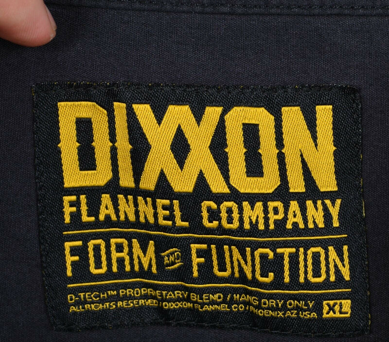 Dixxon Flannel Co. Men's XL Solid Black D-Tech Blend S/S Button-Front Shirt