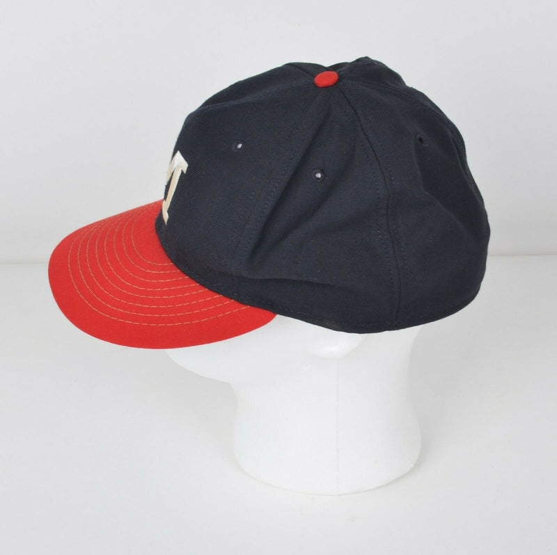 Vtg Milwaukee Braves "M" Men's Sz 7 3/4 American Needle Navy Blue Red MLB Hat