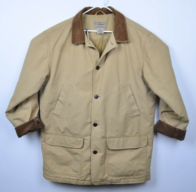 LL Bean Men's Sz XLT Thinsulate Lined Khaki Work Barn Coat Field Jacket