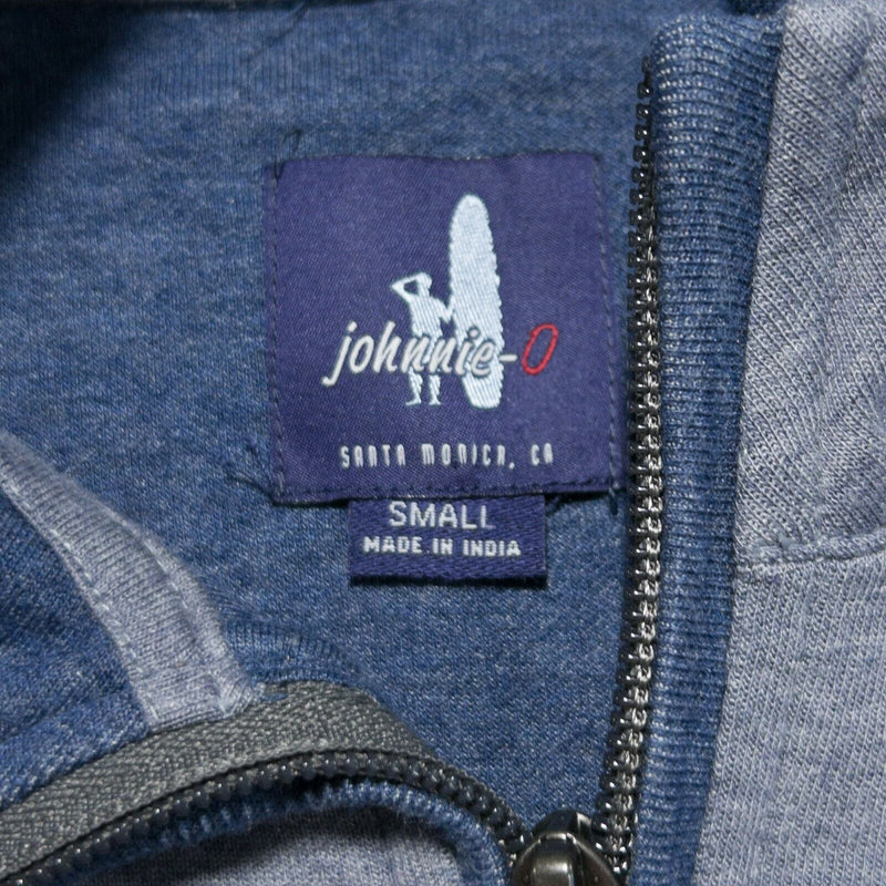 Johnnie-O Men Small Blue/Gray Cotton Modal 1/4 Zip Golf Sweatshirt St. Ignatius
