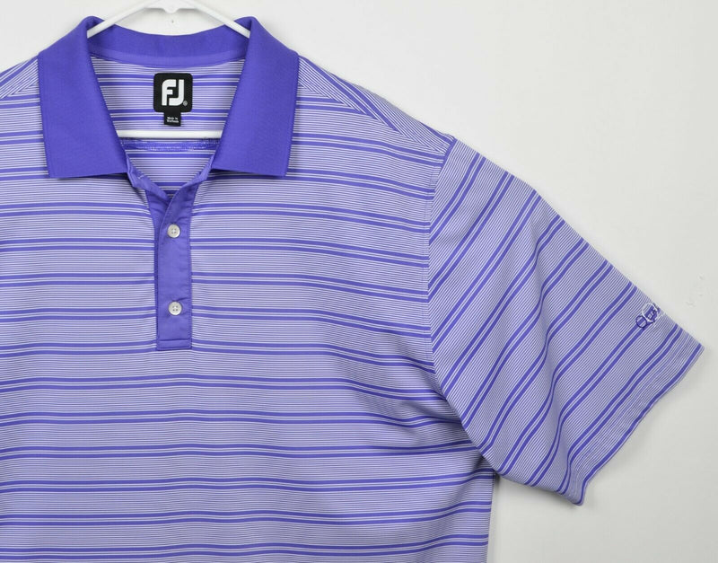 FootJoy Men's Sz XL Purple Striped Golf Polo Shirt Quail West Naples, FL