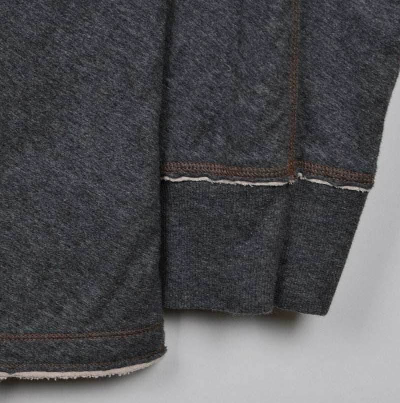 Carbon 2 Cobalt Men's XL Kinetic Henley Collar Heather Gray Pullover Sweatshirt