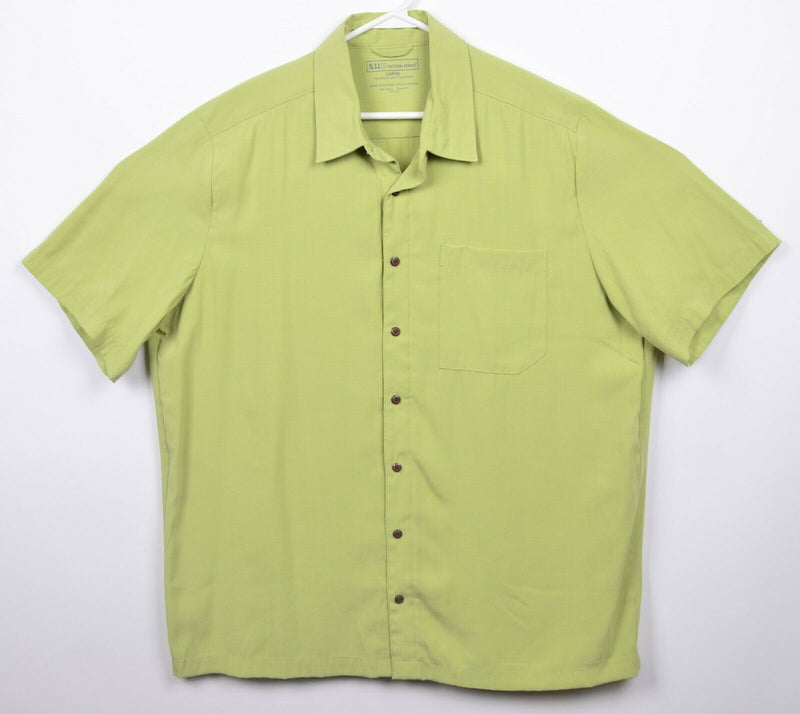5.11 Tactical Series Men's Large Snap-Front Conceal Carry Green QuickDraw Shirt