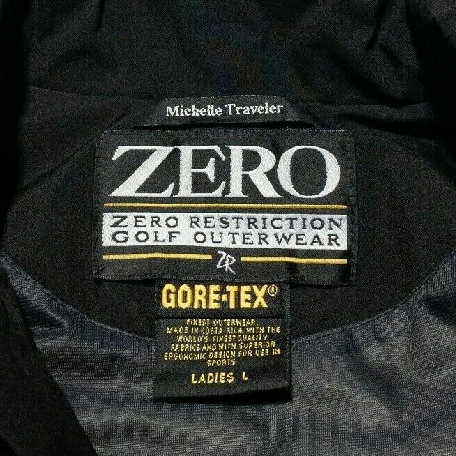 Zero Restriction Gore-Tex Michelle Traveler Black Golf Jacket Women's Large