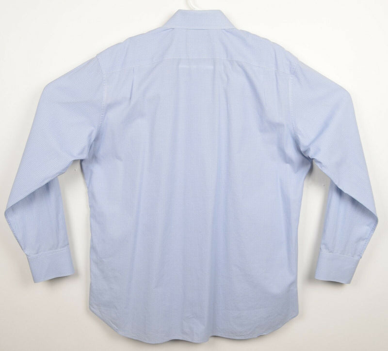 Bonobos Stretch Men's 16.5/34 Slim Fit Blue Geometric Diamond Dress Shirt
