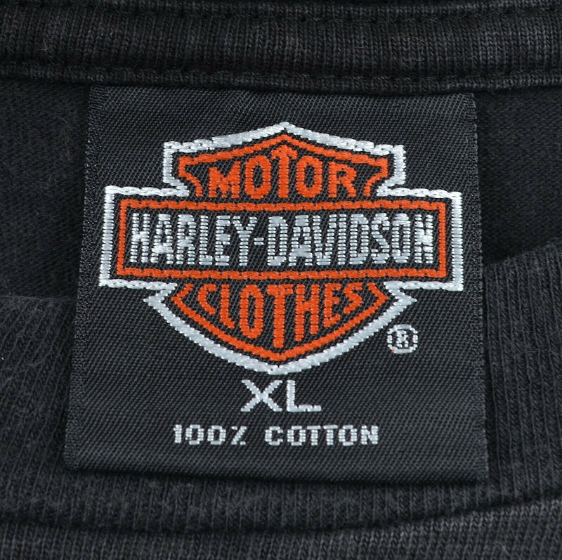 Vintage 1995 Harley-Davidson Men's Sz XL Shark Survivors Australia Black T-Shirt