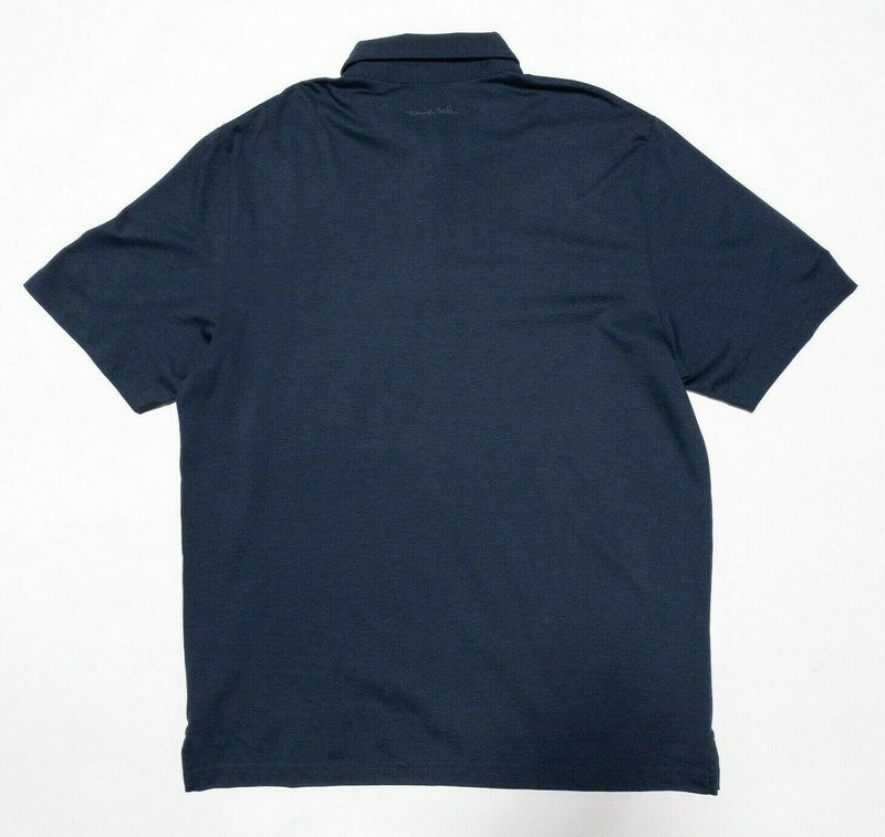 Travis Mathew XL Polo Men's Golf Shirt The Zinna Blue Indigo Black Prestige 77