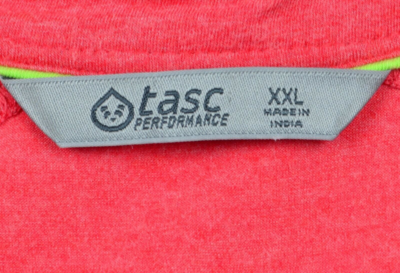 Tasc Performance Men's Sz 2XL Bamboo Heather Red/Pink Golf Polo Shirt