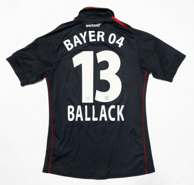 Bayern Munich Jersey Mens Fits Small Adidas Michael Ballack Black Red 2010 Home